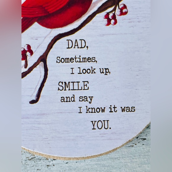 *Dad Round Cardinal Ornament - Picture 9 of 11